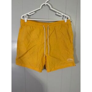 PacSun Swim Shorts Mens L Yellow Pacific Sunwear Los Angeles Graphic Mesh Lining